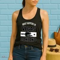 What Happens In Vegas started In Oakland Football Women's Tank Top thumb 2