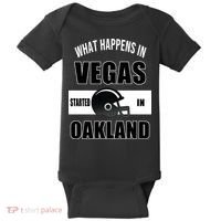 What Happens In Vegas started In Oakland Football Baby Bodysuit thumb 0