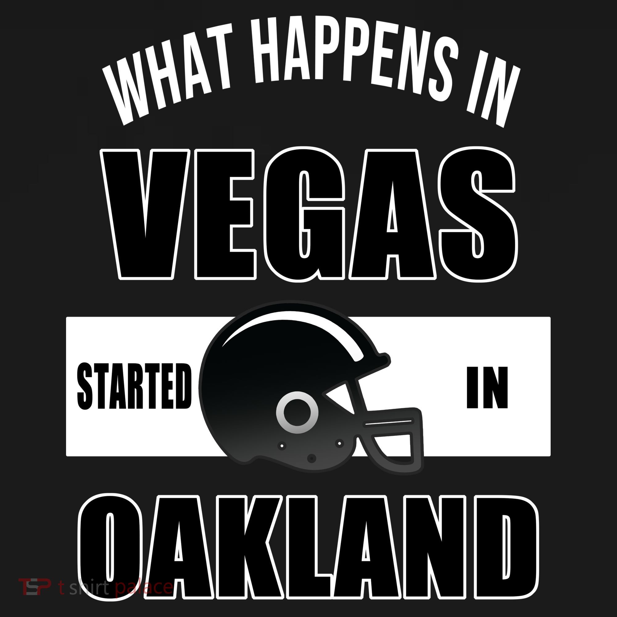 What Happens In Vegas started In Oakland Football Visor