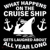 What Happens On A Cruise Ship USA-Made Doggie Bandana thumb 2