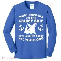 What Happens On A Cruise Ship Kids Long Sleeve Shirt thumb 0