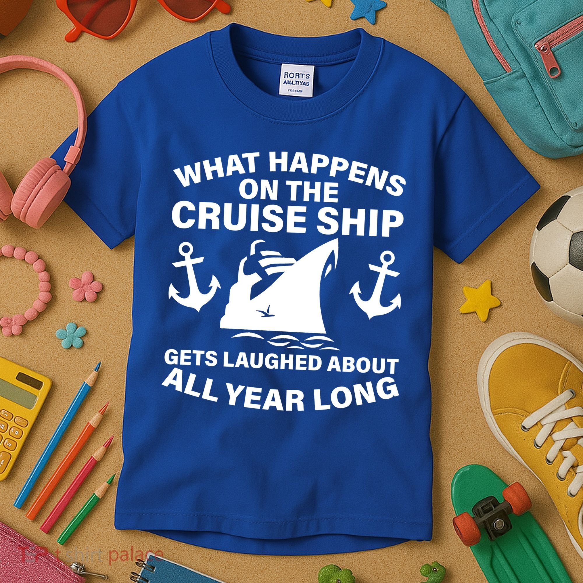 What Happens On A Cruise Ship Kids T-Shirt