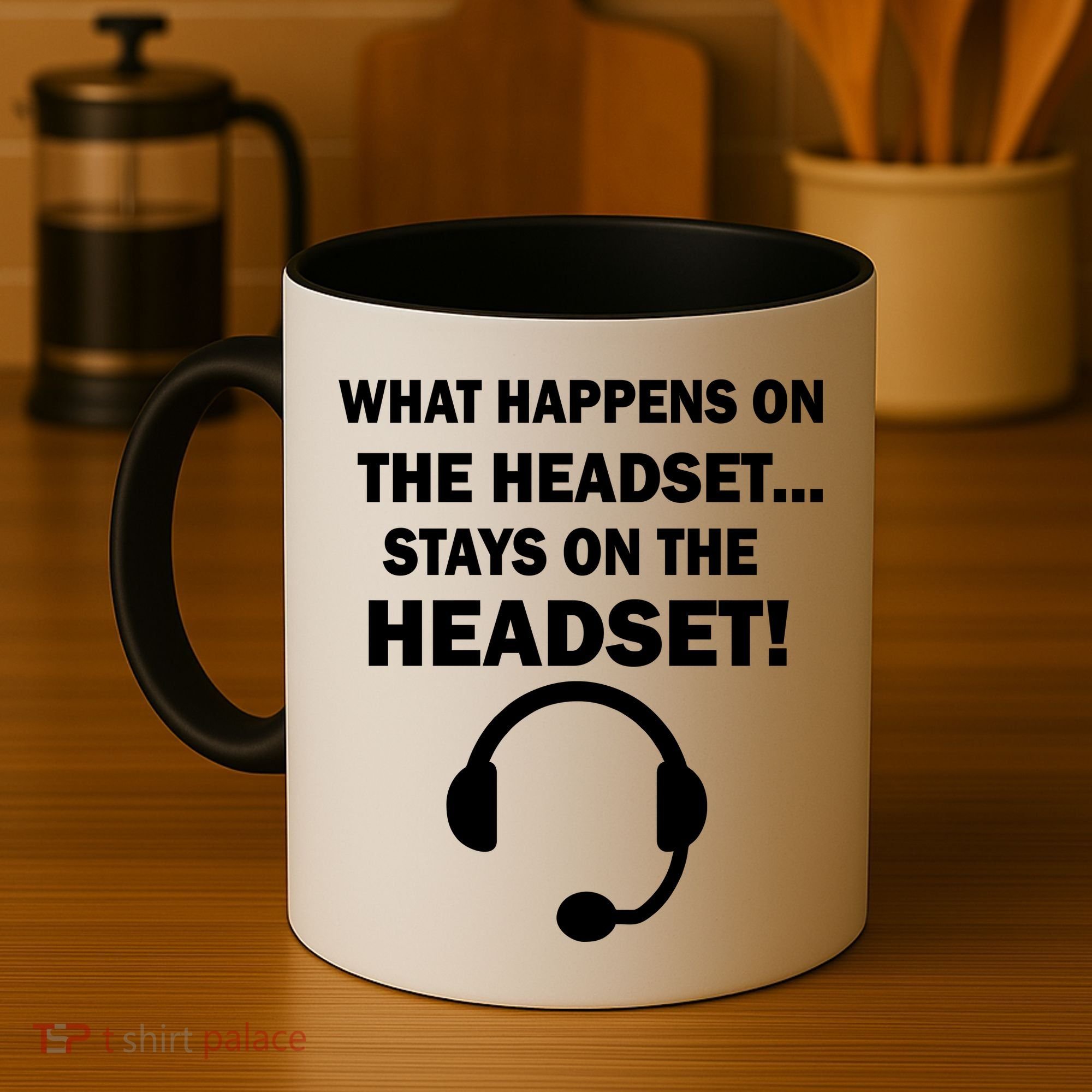 What Happens On The Headset Stays Gamer Coffee Mug