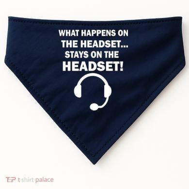 What Happens On The Headset Stays Gamer USA-Made Doggie Bandana
