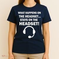 What Happens On The Headset Stays Gamer T-Shirt thumb 4