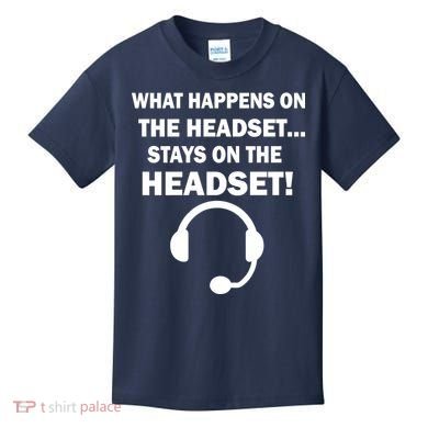What Happens On The Headset Stays Gamer Kids T-Shirt