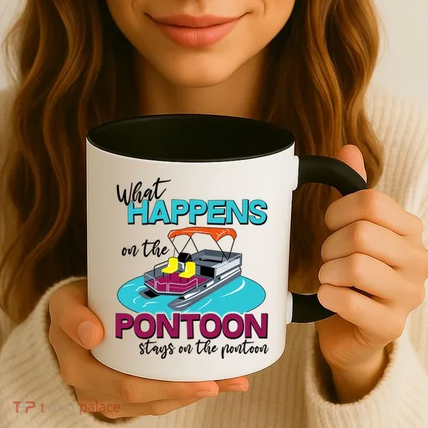 What Happens On The Pontoon Stays On The Pontoon Coffee Mug