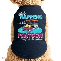 What Happens On The Pontoon Stays On The Pontoon Doggie Tank thumb 0