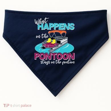What Happens On The Pontoon Stays On The Pontoon USA-Made Doggie Bandana