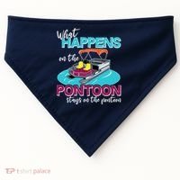What Happens On The Pontoon Stays On The Pontoon USA-Made Doggie Bandana thumb 0