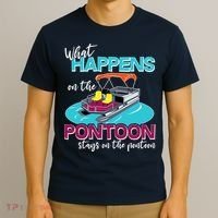 What Happens On The Pontoon Stays On The Pontoon T-Shirt thumb 3