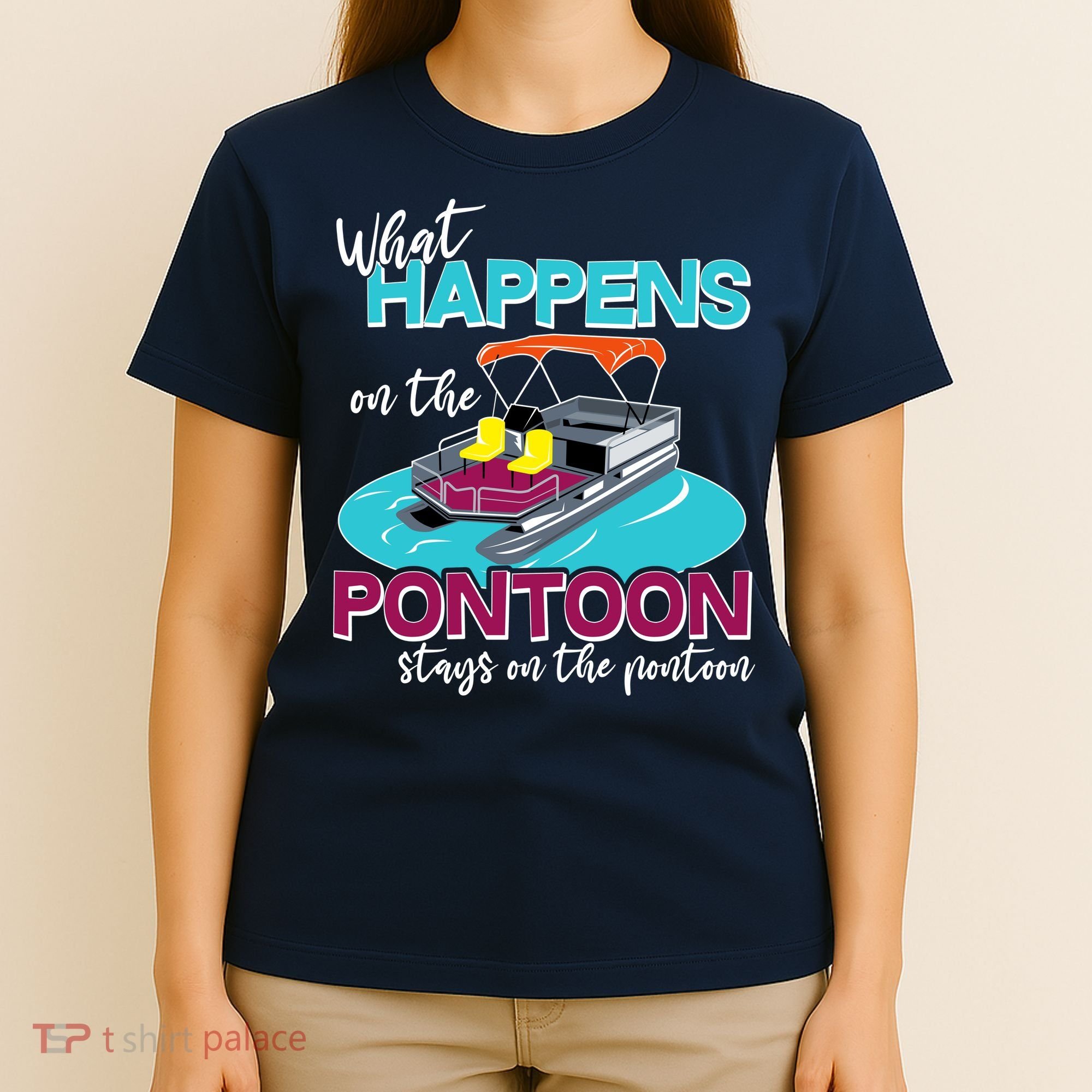 What Happens On The Pontoon Stays On The Pontoon T-Shirt