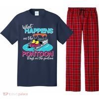 What Happens On The Pontoon Stays On The Pontoon Pajama Set thumb 0