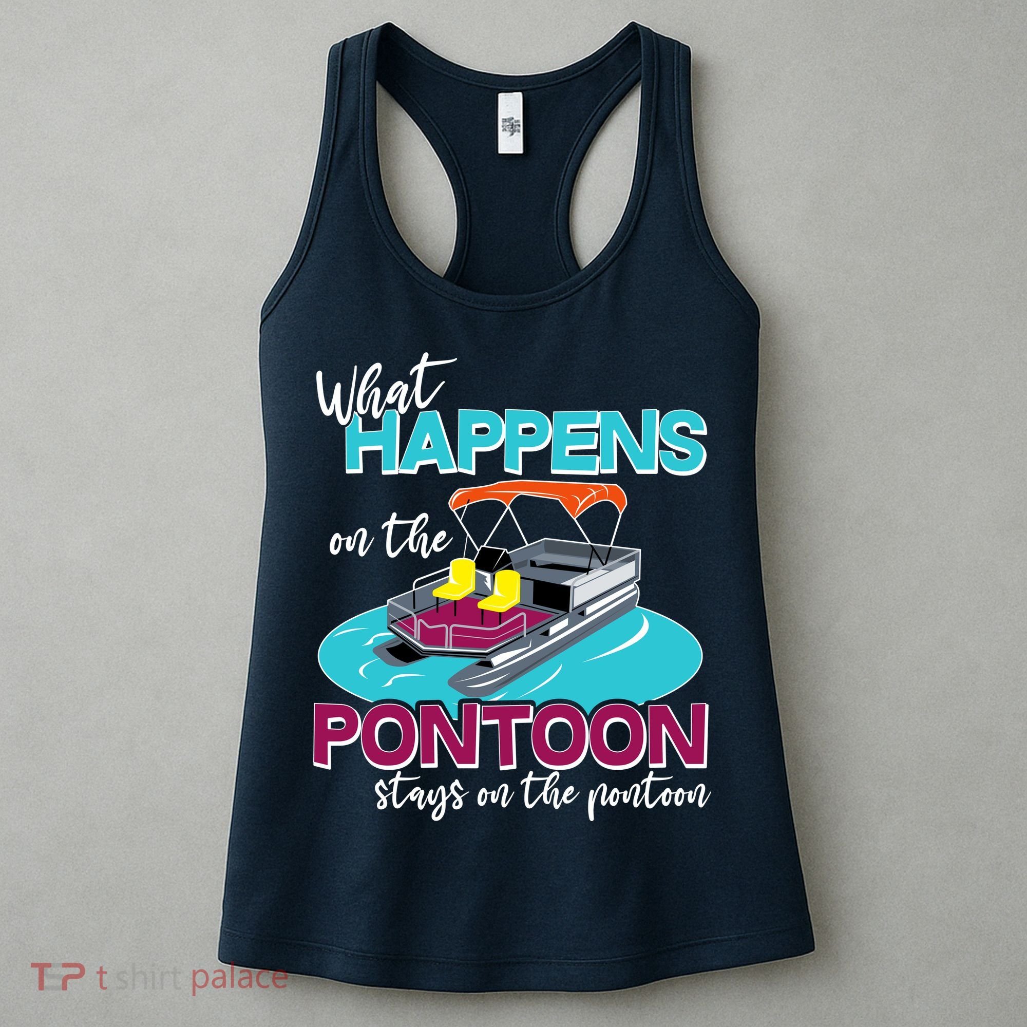 What Happens On The Pontoon Stays On The Pontoon Women's Tank Top