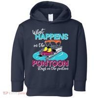 What Happens On The Pontoon Stays On The Pontoon Toddler Hoodie thumb 0