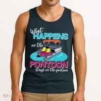 What Happens On The Pontoon Stays On The Pontoon Tank Top thumb 3