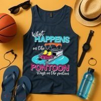 What Happens On The Pontoon Stays On The Pontoon Tank Top thumb 4
