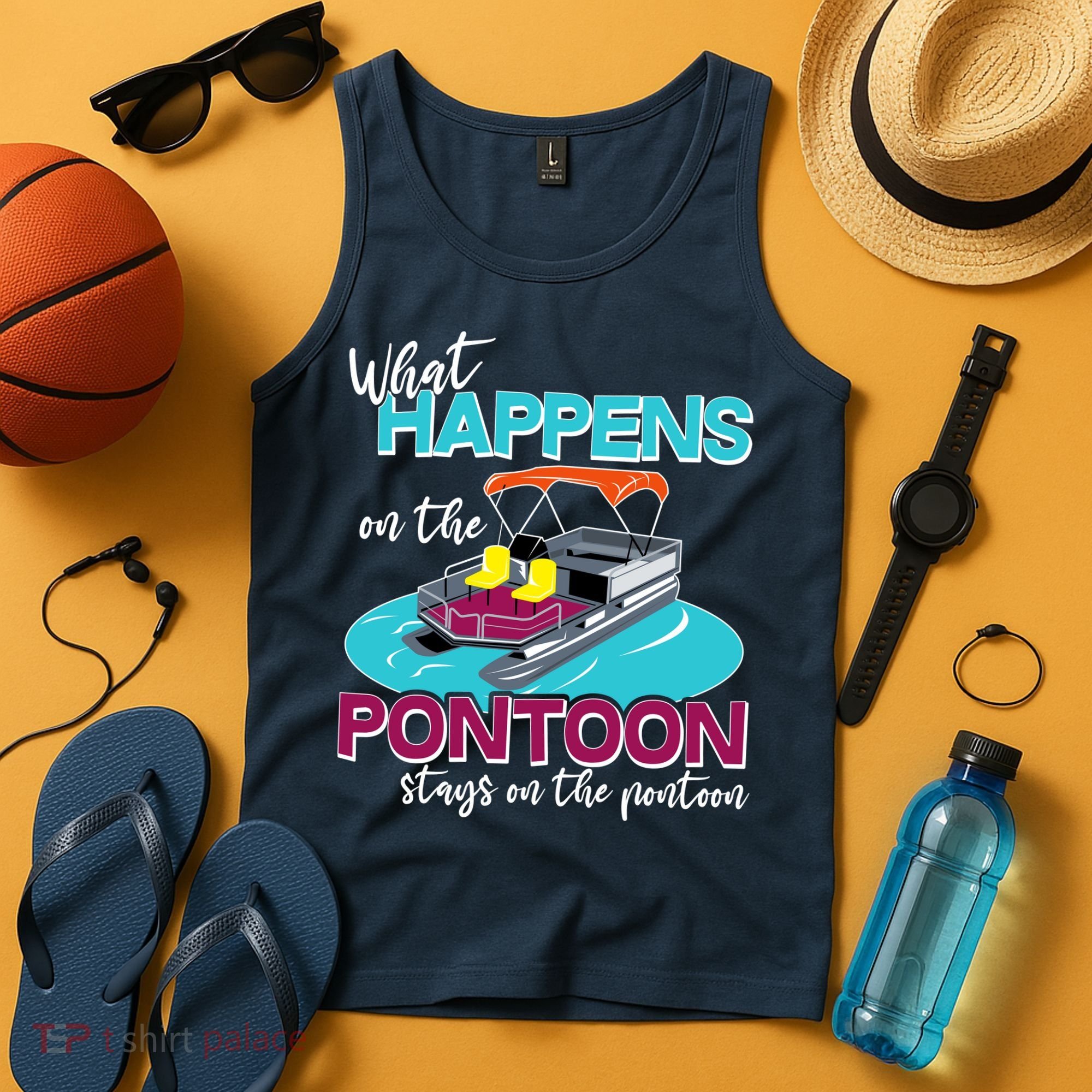 What Happens On The Pontoon Stays On The Pontoon Tank Top