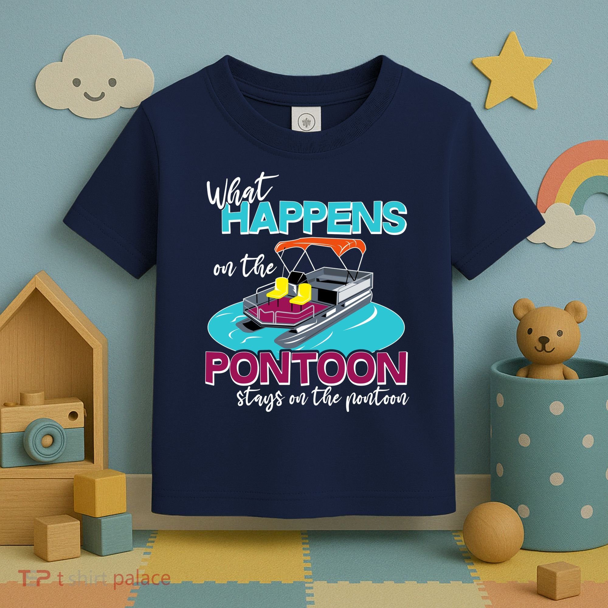 What Happens On The Pontoon Stays On The Pontoon Toddler T-Shirt