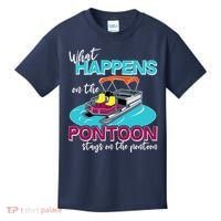 What Happens On The Pontoon Stays On The Pontoon Kids T-Shirt thumb 0