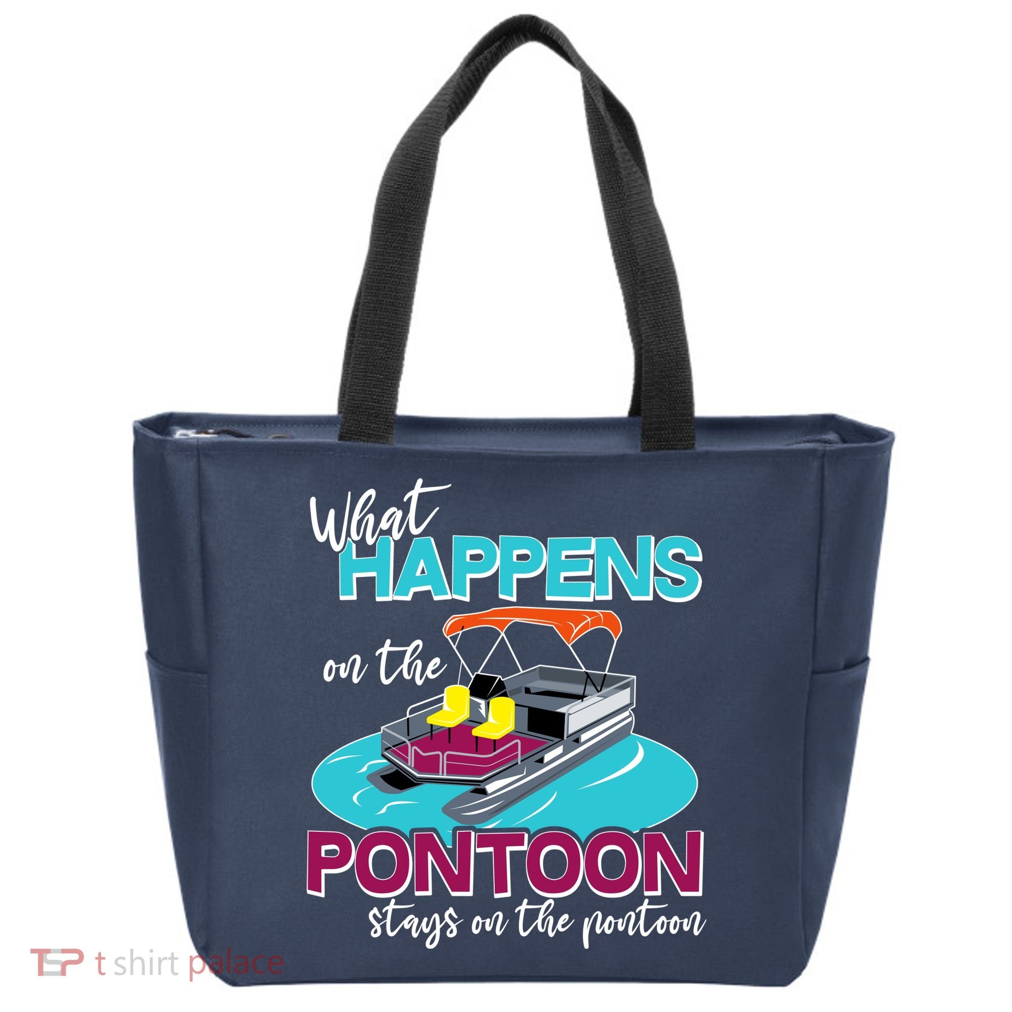 What Happens On The Pontoon Stays On The Pontoon Tote Bag