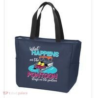 What Happens On The Pontoon Stays On The Pontoon Tote Bag thumb 3