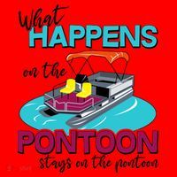 What Happens On The Pontoon Stays On The Pontoon Santa Hat thumb 1
