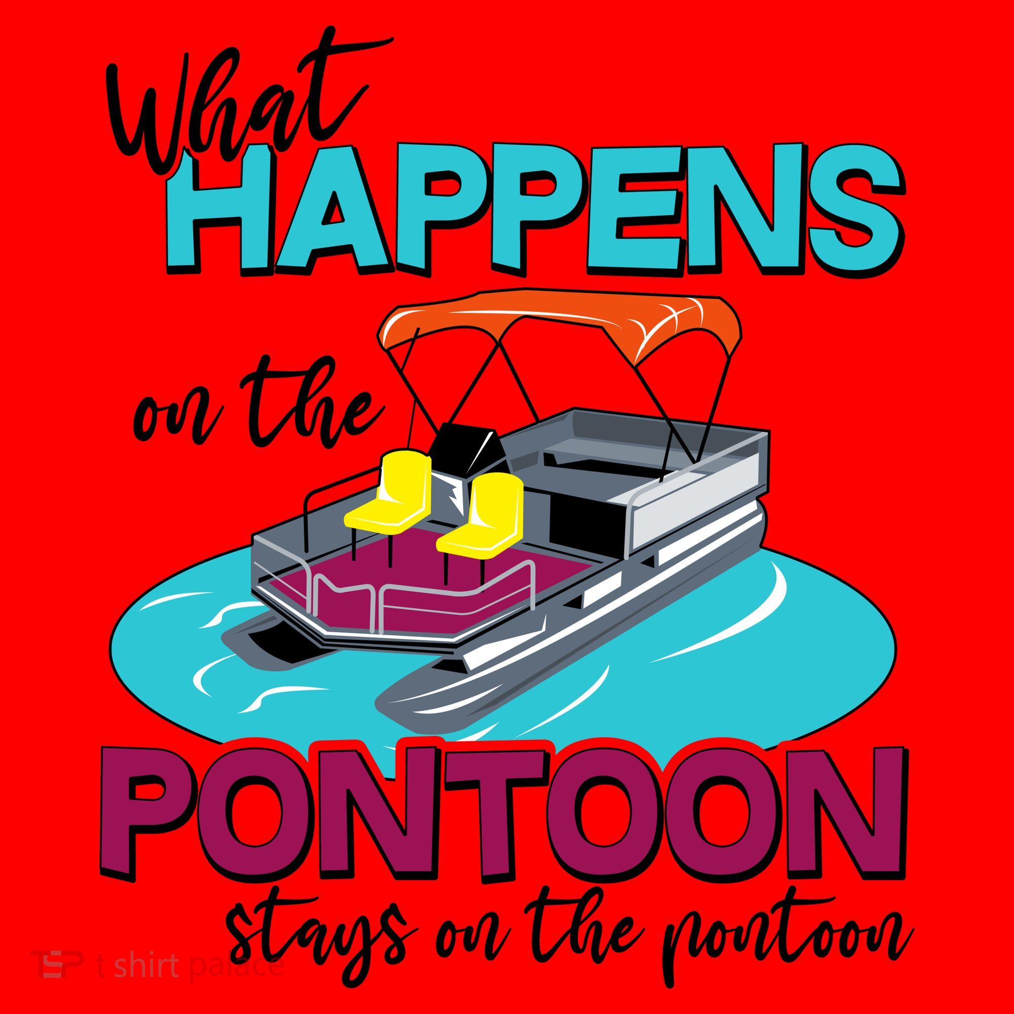 What Happens On The Pontoon Stays On The Pontoon Santa Hat