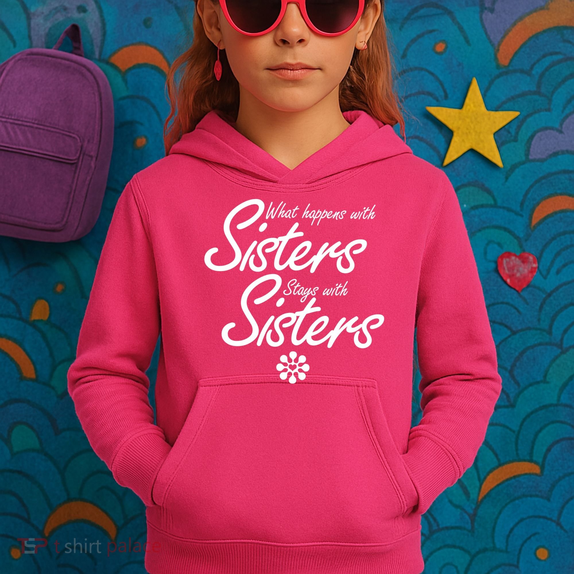 What Happens With Sisters Stays With Sisters Kids Hoodie