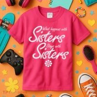 What Happens With Sisters Stays With Sisters Kids T-Shirt thumb 3