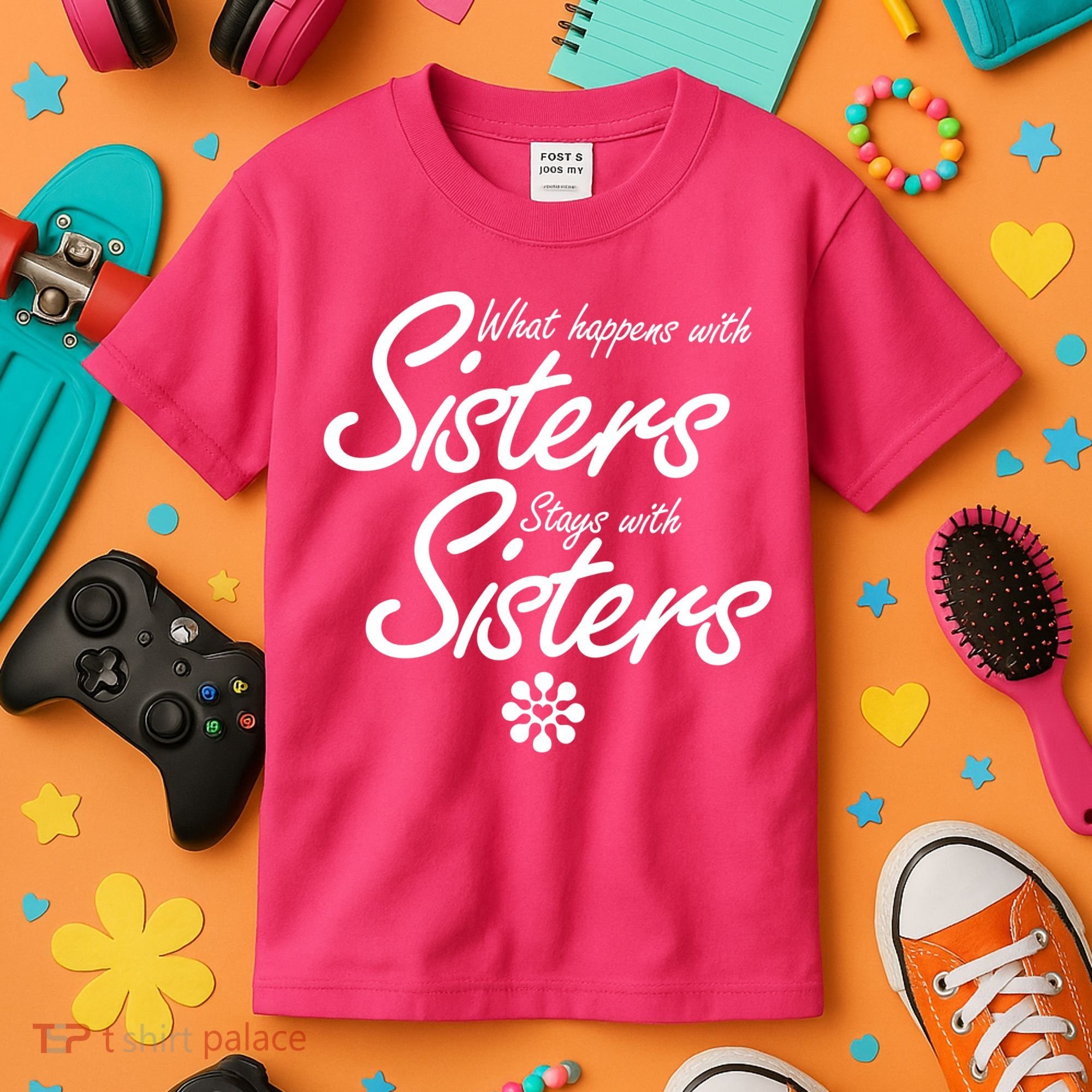 What Happens With Sisters Stays With Sisters Kids T-Shirt