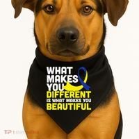 What Makes You Different Down Syndrome Awareness USA-Made Doggie Bandana thumb 1