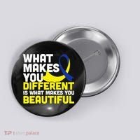 What Makes You Different Down Syndrome Awareness Button thumb 0
