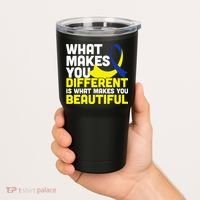 What Makes You Different Down Syndrome Awareness Tumbler thumb 2