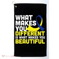 What Makes You Different Down Syndrome Awareness Golf Towel thumb 0