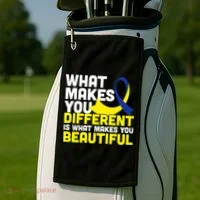 What Makes You Different Down Syndrome Awareness Golf Towel thumb 2
