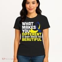 What Makes You Different Down Syndrome Awareness Women's T-Shirt thumb 4