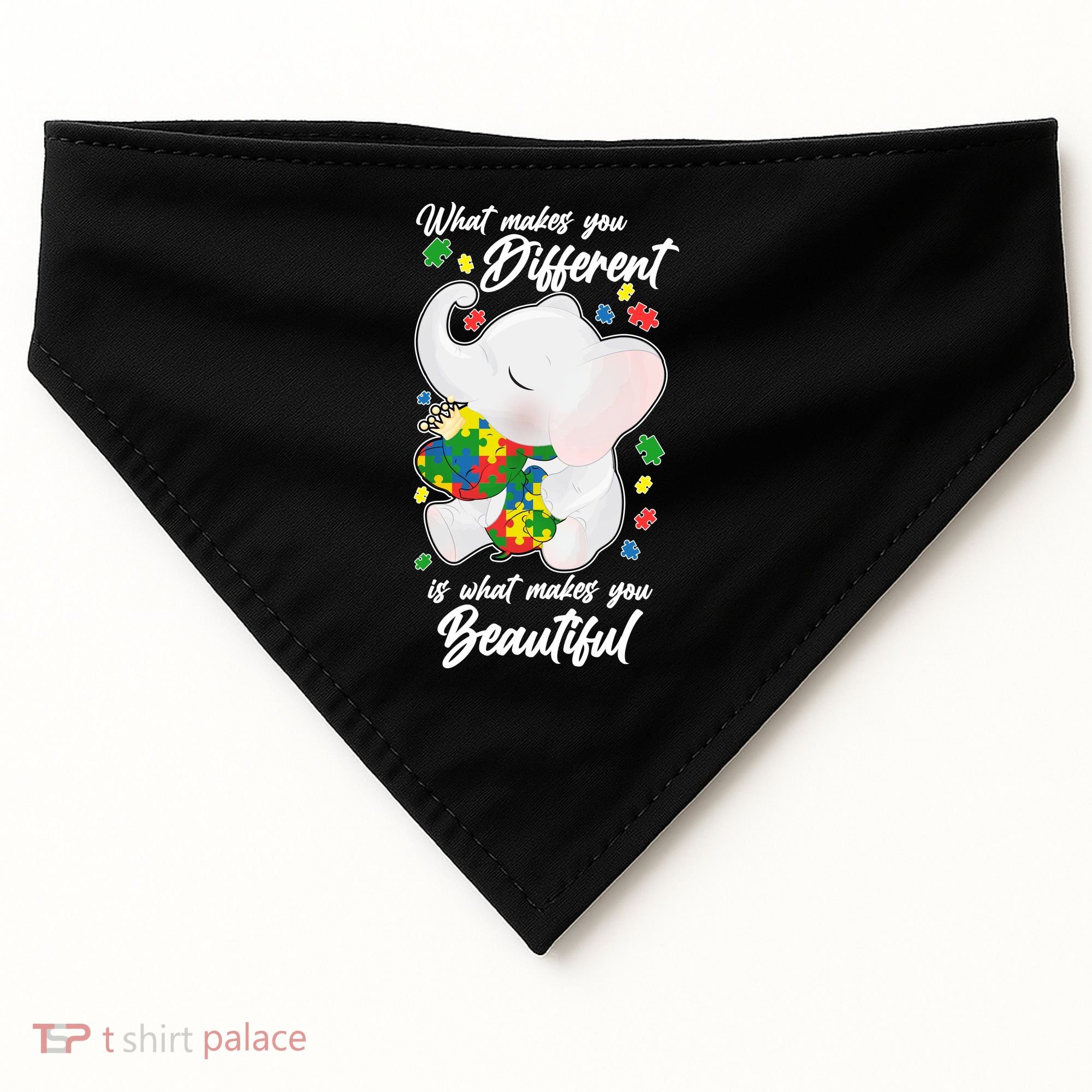 What Makes You Different Is What Makes You Beautiful Autism USA-Made Doggie Bandana