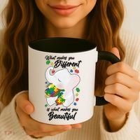 What Makes You Different Is What Makes You Beautiful Autism Coffee Mug thumb 3