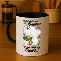 What Makes You Different Is What Makes You Beautiful Autism Coffee Mug thumb 4