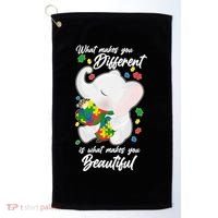 What Makes You Different Is What Makes You Beautiful Autism Golf Towel thumb 0