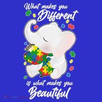 What Makes You Different Is What Makes You Beautiful Autism Long Sleeve Shirt thumb 2