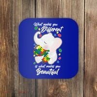 What Makes You Different Is What Makes You Beautiful Autism Coaster thumb 0