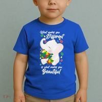What Makes You Different Is What Makes You Beautiful Autism Toddler T-Shirt thumb 2