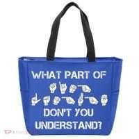 What Part Of Silent Language Don't You Understand Tote Bag thumb 0
