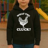 What the Cluck? Funny Chicken Kids Hoodie thumb 3