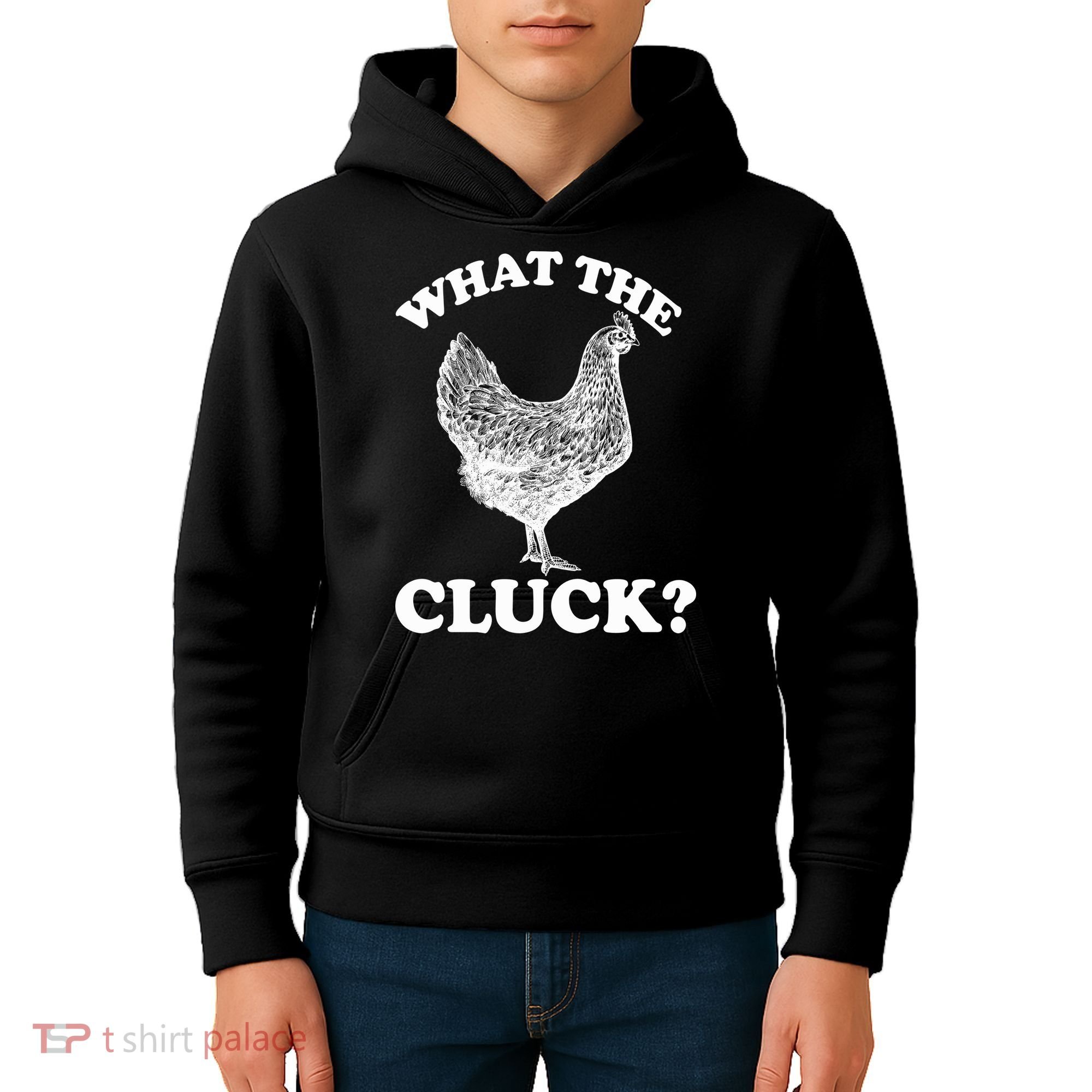 What the Cluck? Funny Chicken Kids Hoodie