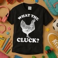 What the Cluck? Funny Chicken Kids T-Shirt thumb 3