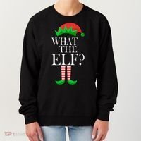 What The Elf Funny Family Matching Christmas Women's Sweatshirt thumb 0