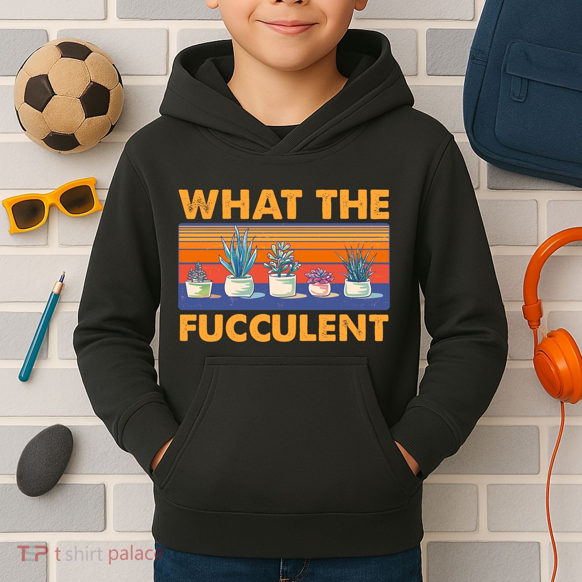 What The Fucculent Succulent Kids Hoodie